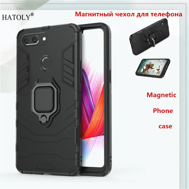 

For OPPO R15 Pro Case Magnetic Ring Shockproof Bumper Armor Back Cover For OPPO R15 Pro Phone Holder Stand Case For OPPO R15 Pro