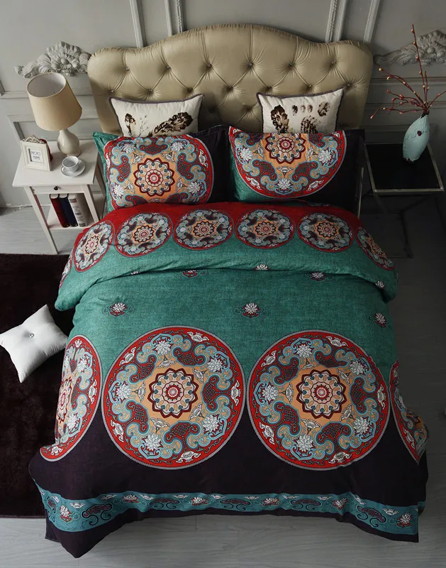 Green Bohemia Boho 3D Bedding Set USTwin USfull USQueen USKing