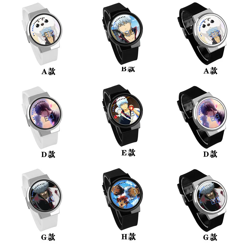 

Silver Soul Gintama Gintoki Anime Boys Girls Watch Waterproof LED Touch Screen Wrist Watches Watch Student Gift