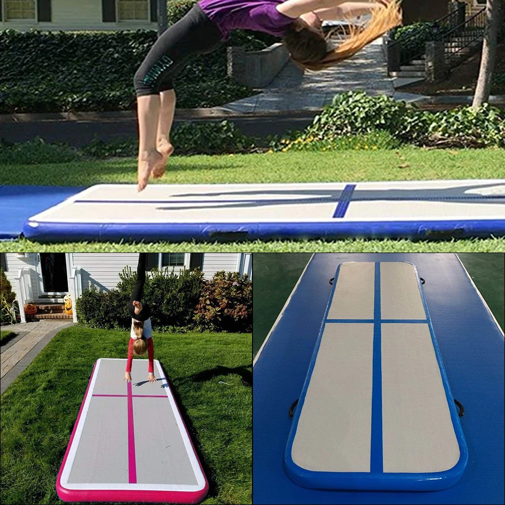 Portable Inflatable Gymnastic AirTrack Tumbling Inflatable Mattress Trampoline Electric Air Pump Home Use/Training/Cheerleading -