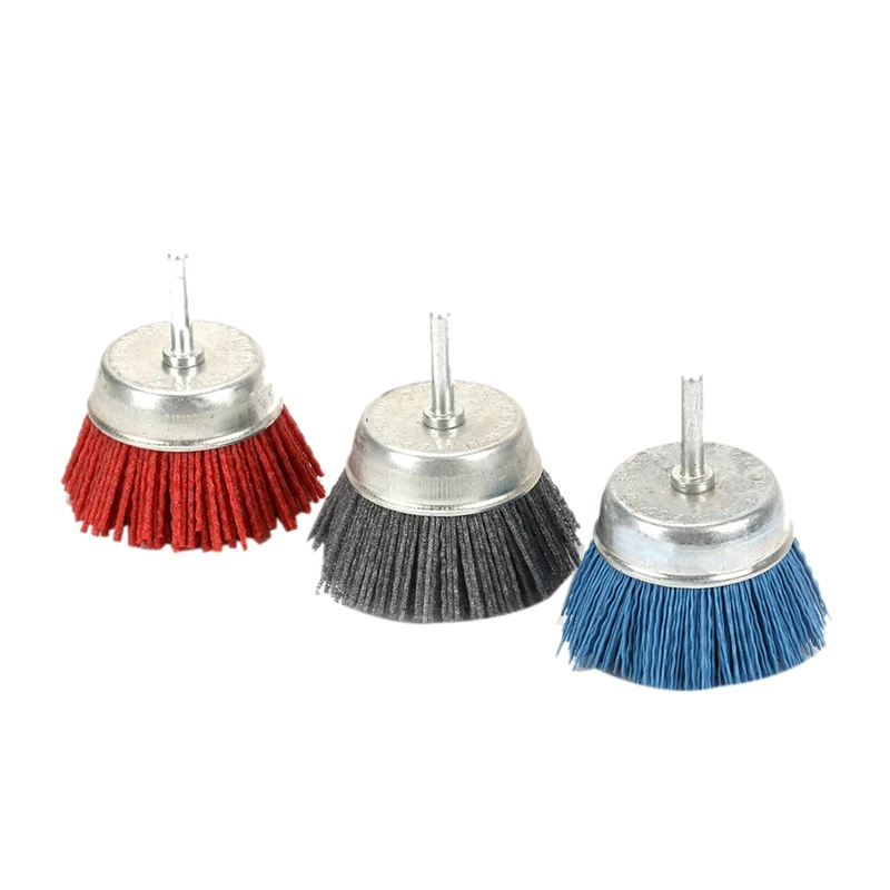 36 PC WIRE WHEEL BRUSH SET 1//4/'/' SHANK CUP WIRE BRUSHES CLEANING SET