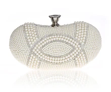 2016 neue Design Creme Bankett Handtaschen-kupplungs-partei-brautabendtasche Tasche Frauen mit Schulter-kette Verfassungs-beutel-freies Mujer Bolso 031167