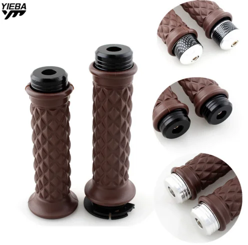 7/8&amp;quot; 22MM Motorcycle Hand Grips Retro Handle Rubber Bar Gel Grip FOR SUZUKI RM85 RM125/250 RM125 RMZ250 RMZ450 2004-2016 GSXR600