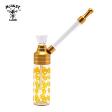 HORNET, Мини Кальян, курительные трубы, стеклянные водопроводные трубы 120 мм, металлические табачные трубы для сигарет, держатель фильтра, аксессуары