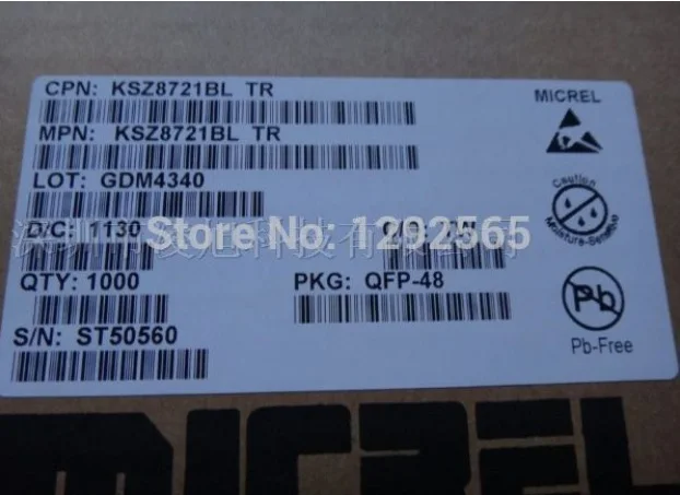 

JINYUSHI FOR Micrel KENDIN KSZ8721BL LQFP48 48Pin Physical Layer Transceiver 100% new original Giunine Free Ship 10PCS/LOT