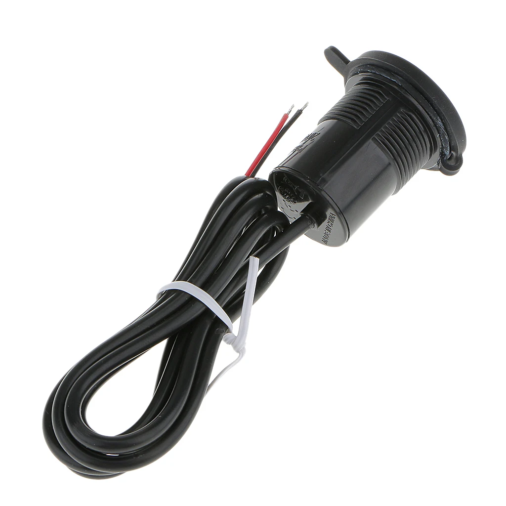 Black USB Charger Socket Motorcycle Usb Power Outlet Motorcycle Handle Bar Clamp Charger 