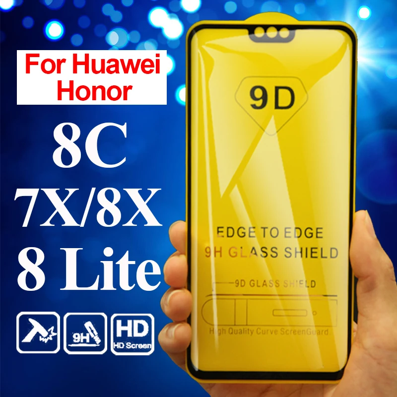 Protective glass honor 7x on for huawei 8x tempered 8 lite x8 screen protector 8c 7 x c hauwei honer honor8x honor7x 8lite light | Мобильные
