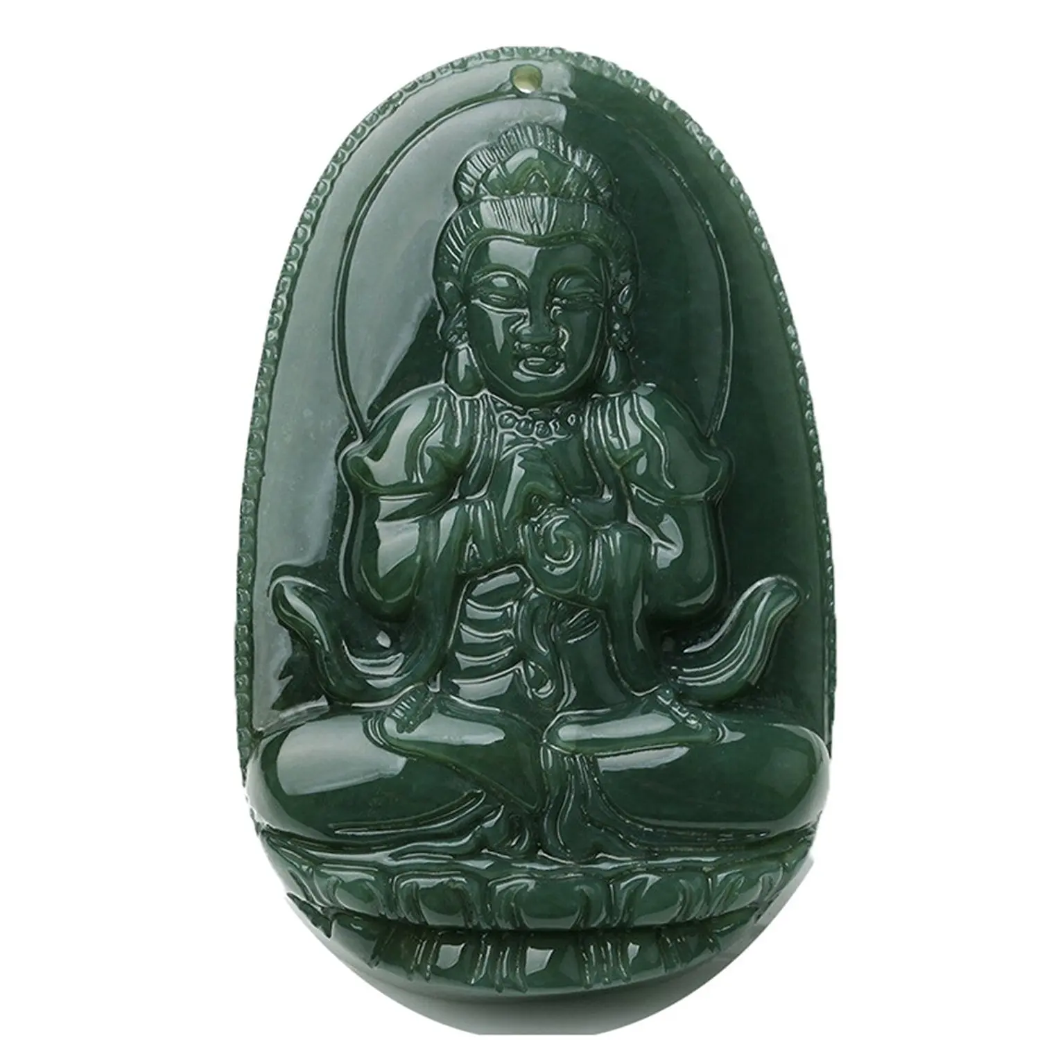Ювелирные изделия Koraba из 100% натурального нефрита ручная резьба Kwan yin богиня