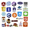 50 Pcs Java Internet JS Php Docker Bitcoin Html Cloud Programming Language APP Logo Funny Stickers for Laptop Car DIY Stickers ► Photo 3/6