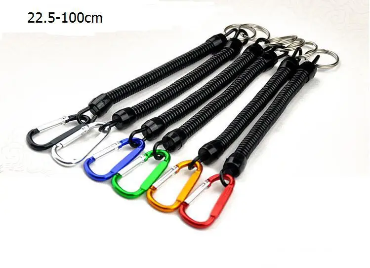 

None 1 pc fishing Anti-lost Multi-function Retractable Spring Elastic Rope Security Tool fishing Keychain Random Color