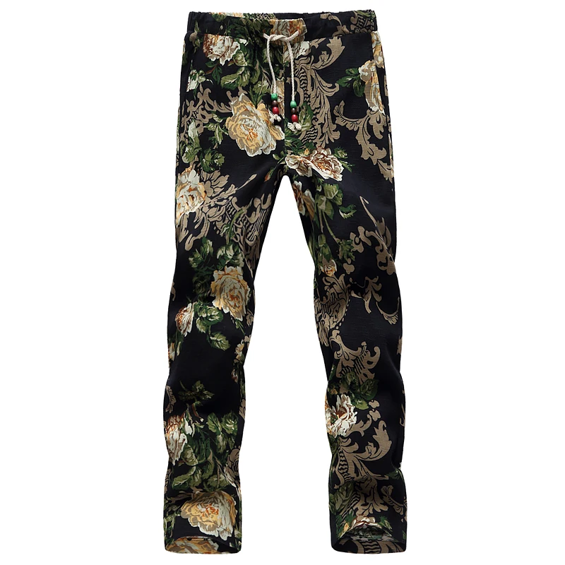 

Summer Men Drawstring pant 7 Colors Men Flower Pants Asia size S M L XL XXL XXXL 4XL 5XL 6XL