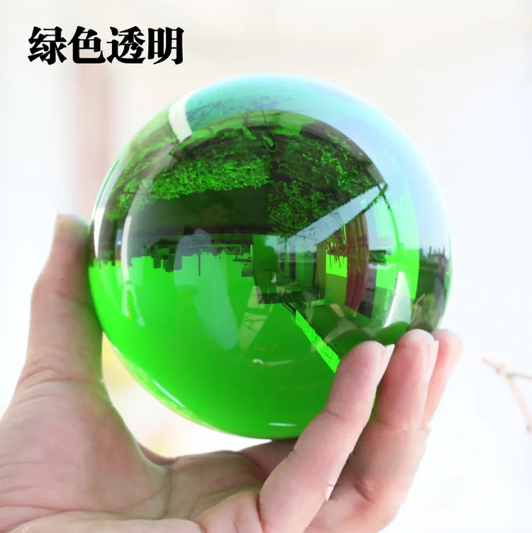 Горячая Высокое качество 60 мм редкий натуральный кристалл кварца сфера прозрачный волшебный шар чакра исцеляющий драгоценный камень - Цвет: Зеленый