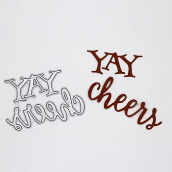 

Cheering Letter new Metal Cutting Dies for decoration card DIY Scrapbooking Embossing stencil Paper Craft Album template Dies