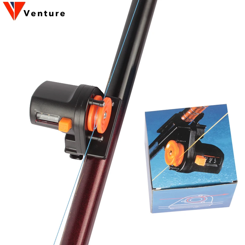 Venture Fishing Line Counter Length 999M Depth Gauge Rod Fish Clamp