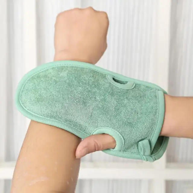Random Color Shower Spa Exfoliator Two-sided Bath Glove Body Cleaning Scrub Mitt Rub Dead Skin Removal Bathroom Products #1005