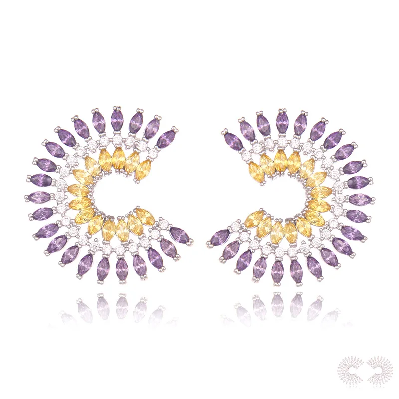 

2017 New Elegant Charming Drop Water Stud Earrings For Women High Quality Zirconia Crystal Piercing Earings Jewelry AE123