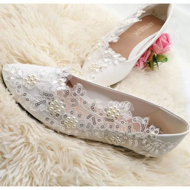 Buy Flat heel sexy silver sequins lace
