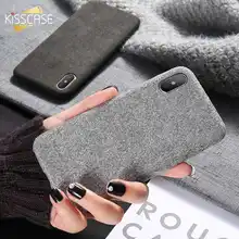 KISSCASE чехол для iPhone X 8 7 6s 6 Роскошная текстура ткани мягкие чехол для iPhone XR XS Max 7 8 плюс Аксессуары для мобильных телефонов
