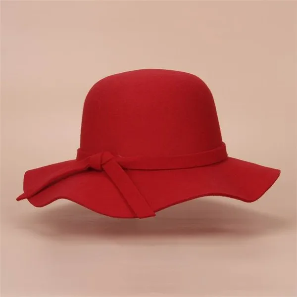 Новинка, стильная мягкая детская Солнцезащитная Панама, винтажная широкая шерстяная фетровая шляпа, гибкий колпак для девочек, большая шляпа для детей 3-7 лет