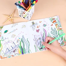 Livre de coloriage océan perdu, 24 Pages, 1 pièce, pour enfants et adultes, anti Stress, tuer le temps, peinture, dessin d'art 