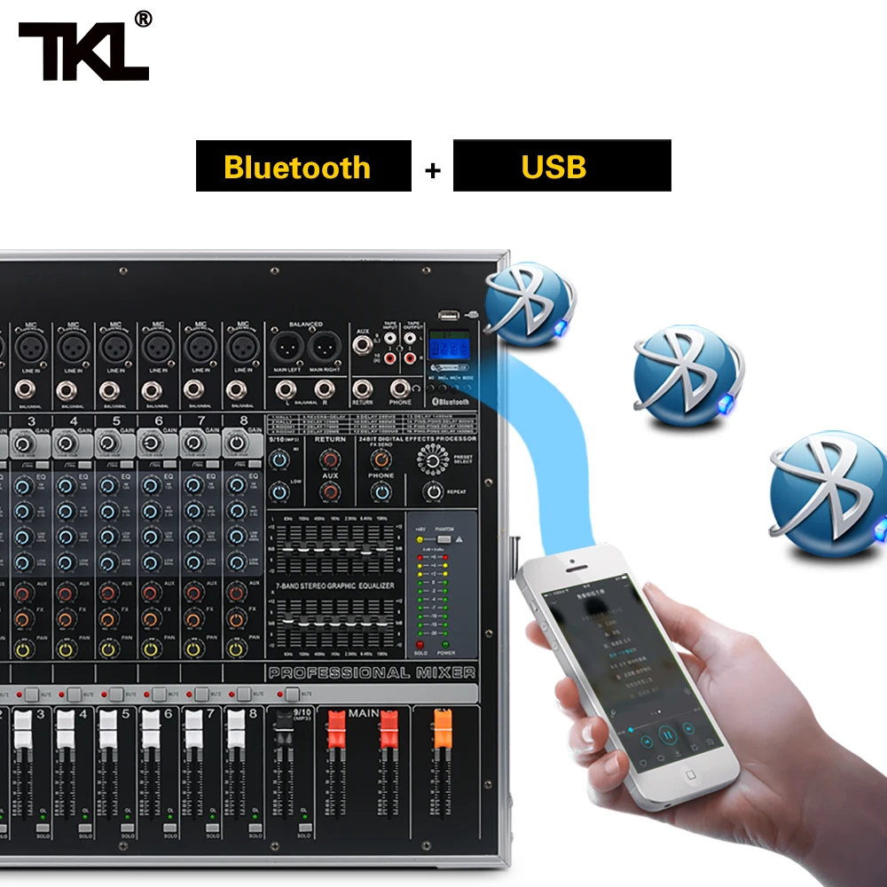 TKL PH2400 Power Amplifier Mixer Unit 8 Channel