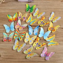 20 штук съедобные бабочки 3D торт свадебное украшение съедобная бумага украшения для кексов 3 см 2 см бумага для летающих фонариков бабочки для выпечки и кондитерских изделий