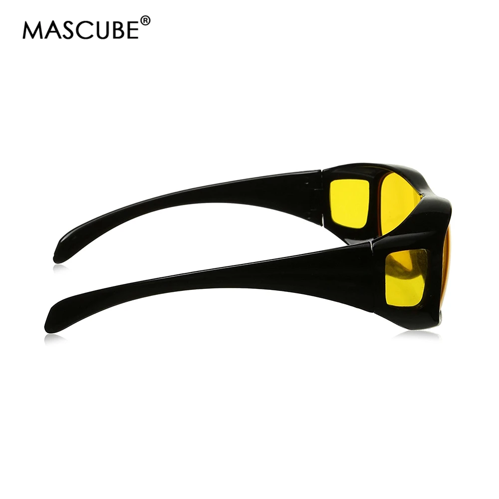 MASCUBE мужские и женские солнцезащитные очки унисекс HD желтые солнцезащитные очки ночного видения Поляризованные очки для вождения автомобиля очки УФ-защита