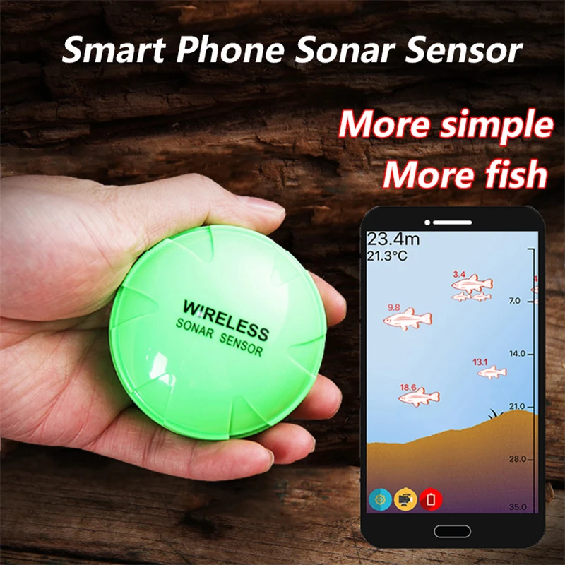 Fish Depth Finder Portable Fish Finder Wireless Sonar Sensor Fish