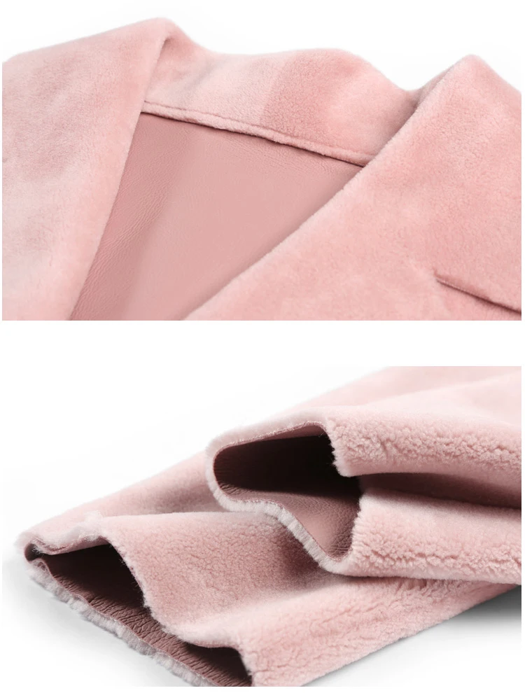 Samstree розовый однотонный плюшевый ленивый замшевый женский пальто зима чистый двубортный плюшевый корейский Женский Верхняя одежда