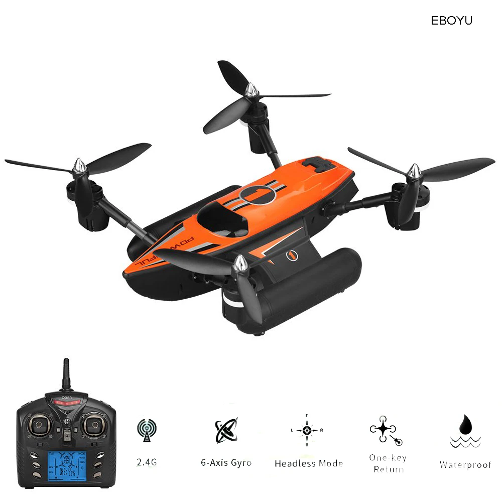 Квадрокоптер WLToys Q353 Triphibian 2 4G 6 осевой гироскоп аэрозоль вода Безголовый режим