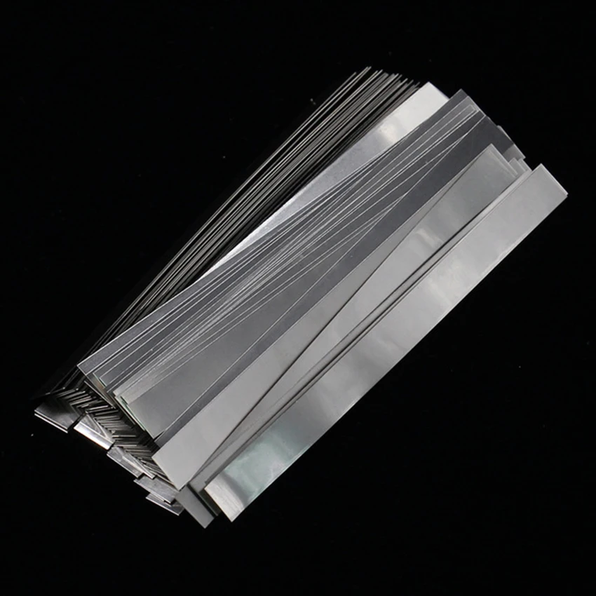 

50PCS/100pcs 0.15mm x 7mm x 100mm Quality low resistance 99.96% pure nickel Strip Sheets for battery spot welding machine