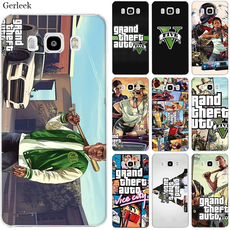 Gerleek Чехол для мобильного телефона Samsung Galaxy J1 J2 J3 J5 J7 жесткий чехол Rockstar Gta 5 Grand Theft |