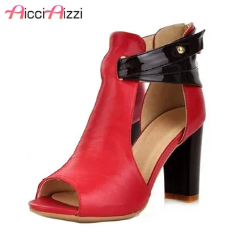 

Size 32-43 Women's Real Natural Genuine Leather High Heel Sandals Sexy Fashion Lady Gladiator Platform Heels Sandals Shoes R233