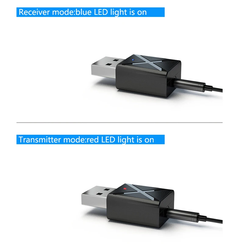 Bluetooth 5,0 аудио приемник передатчик Мини 3,5 мм AUX Стерео Bluetooth передатчик для ТВ ПК беспроводной адаптер для автомобиля