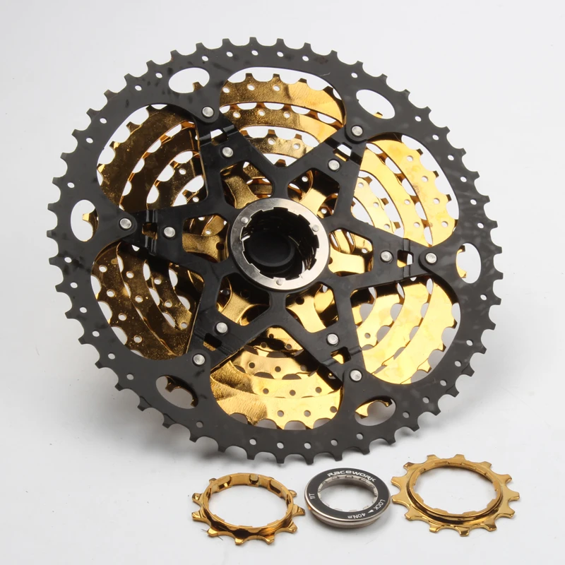 Велосипедная кассета с 10 скоростями 11 42T 46T 50T gold MTB маховик для велосипеда BMX Shimano