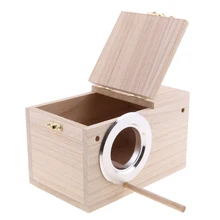 Горячая маленькие деревянные Budgie клетка для попугая вольари гнездо гнездовой коробка для разведения Высокое качество 12x12x19,5 см Прямая