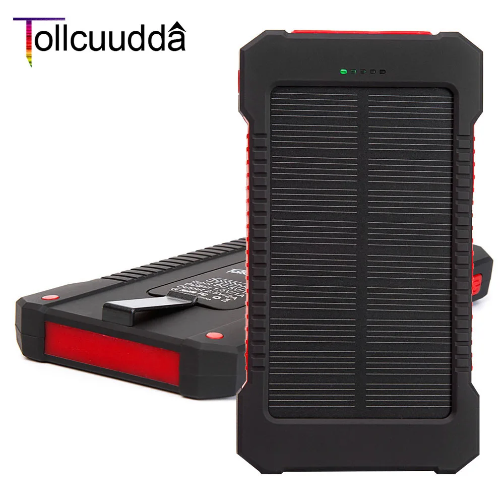 bilder für Tollcuudda 10000 mAH Tragbares Ladegerät Batterie Solarzelle Power Pover Bank Für Iphone 6/6 s Mi External Power Batterie Cargador bilder für Tollcuudda 10000 mAH Tragbares Ladegerät Batterie Solarzelle Power Pover Bank Für Iphone 6/6 s Mi External Power Batterie Cargador