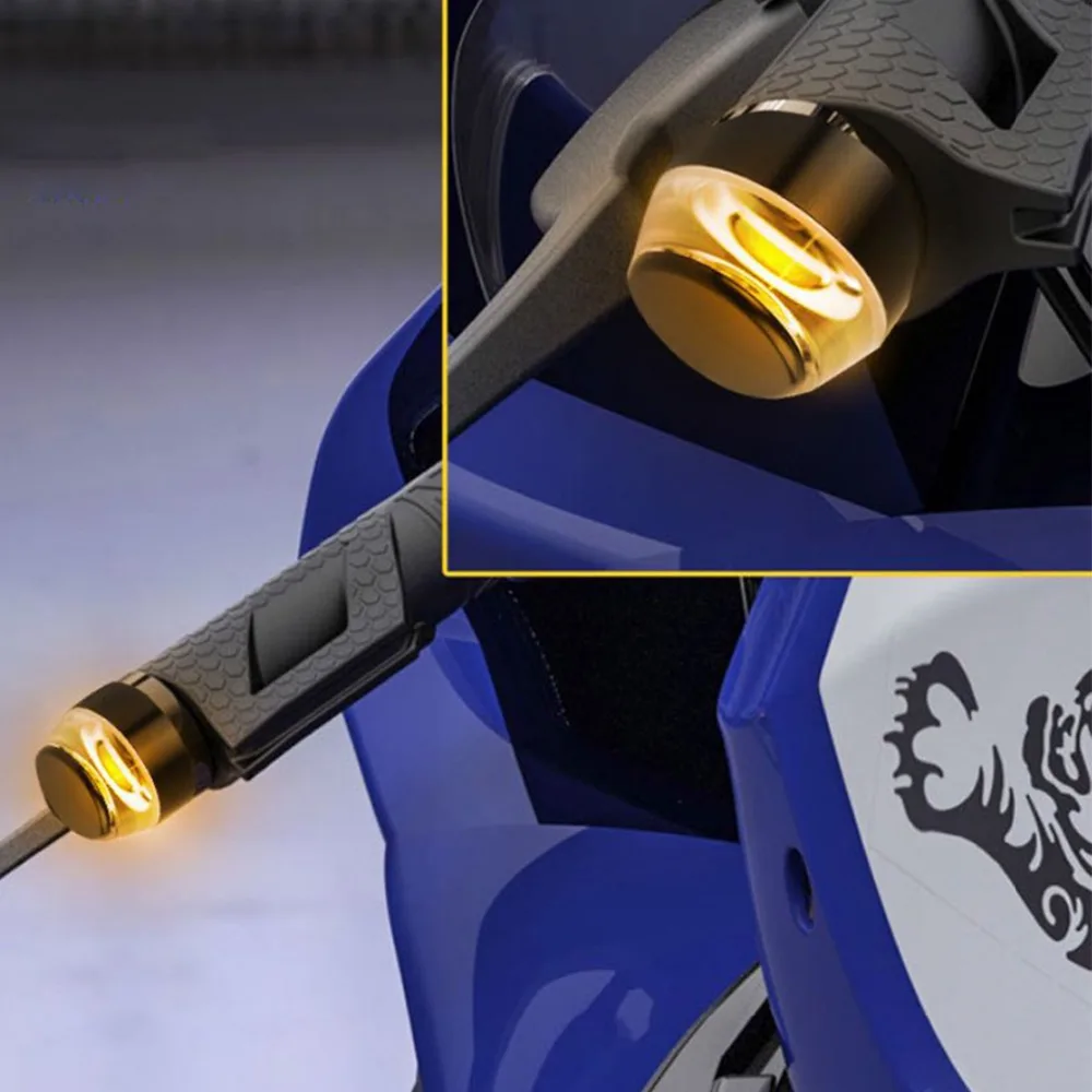 2 шт./компл. moto rcycle blinker руль Топ светодиодные лампы указатель поворота светильник