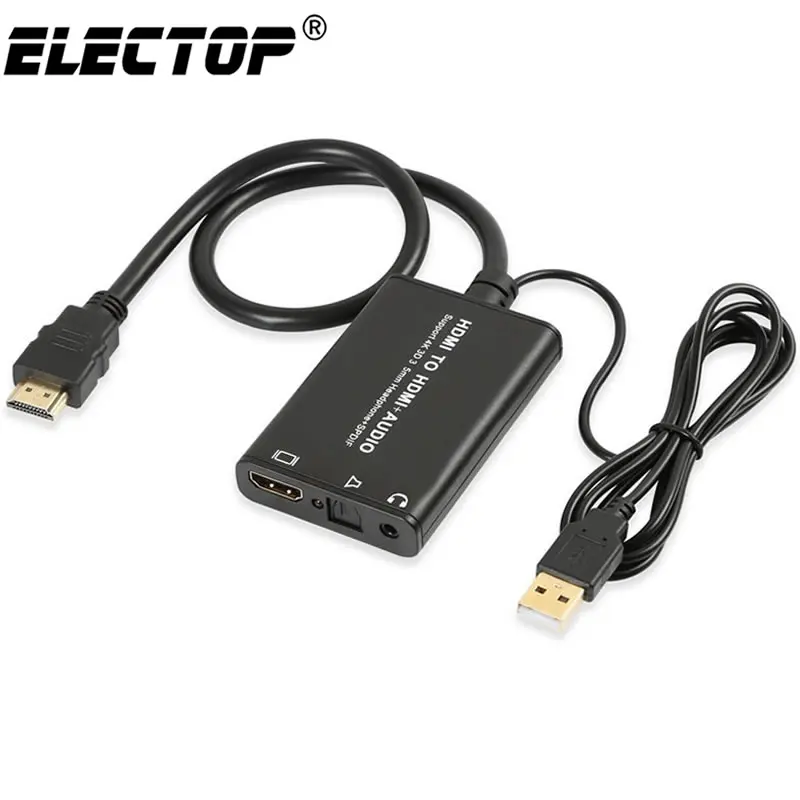 

HDMI Splitter 4K HDMI Video Audio Adapter Optical Toslink SPDIF to HDMI Converter 3.5mm Jack for PS4 HDMI Audio Extractor