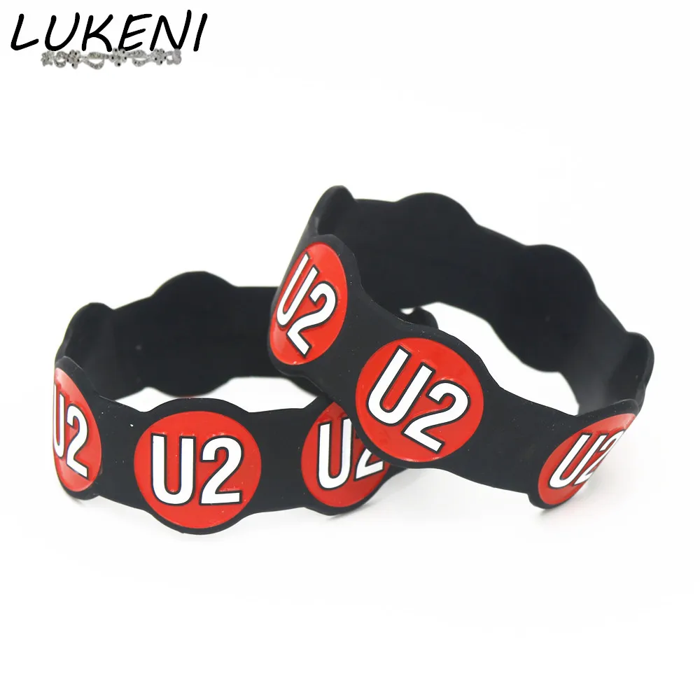 LUKENI 1 шт. хит продаж широкие рок музыкальные полосы U2 силиконовый браслет широкий