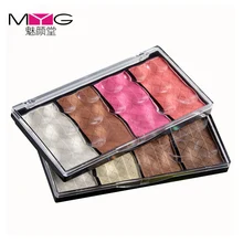 4 цвета/шт Контурные тени пудра палитра косметический макияж трехмерная яркая Компактная пудра для контуринга День святого Валентина