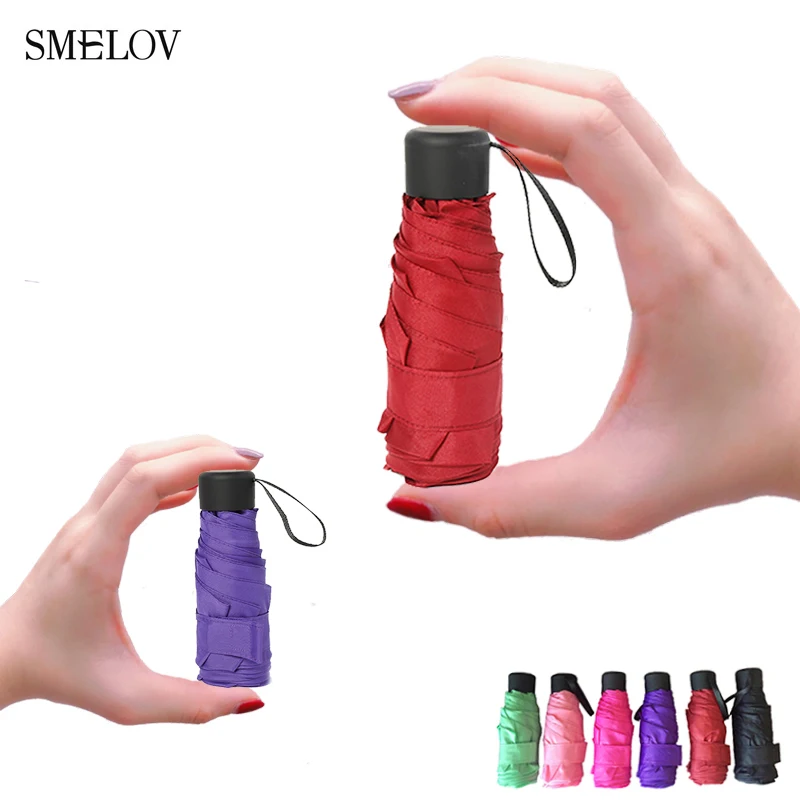 

ultralight Mini Pocket Umbrella Small 5-Fold Anti-UV Sun Rain Waterproof Folding umbrella Travel Rain Umbrella WomenMen Children