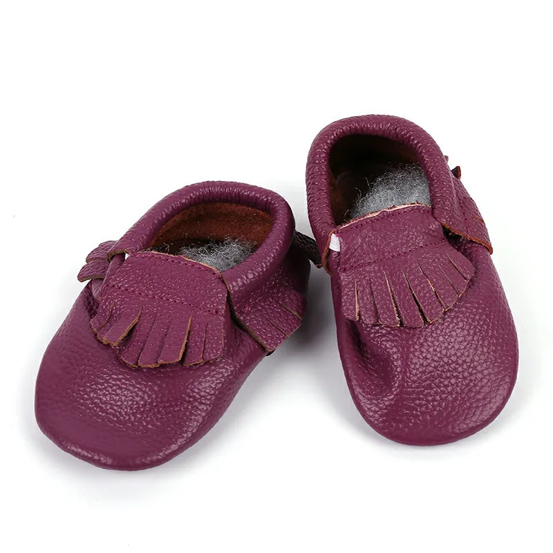 [Simfamily] новая Полировочная розового цвета обувь из натуральной кожи; мокасины; первые шаги, мягкая детская обувь для девочек детская обувь с бахромой 0-24month - Цвет: NO5