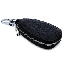 Унисекс из воловьей кожи, Автомобильный ключ, кошелек, треугольник, крокодиловый узор, ключница, ключи, органайзер, брелок, ключ, сумочка унисекс, кошелек