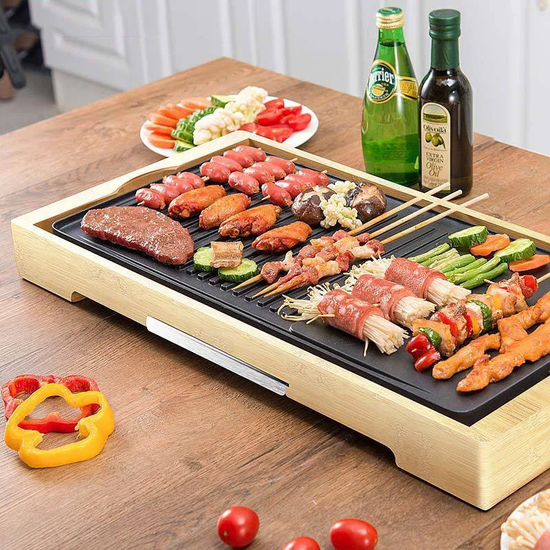 

Barbecue oven household electric baking tray smokeless non-stick barbecue machine Korean barbecue barbecue pot oven