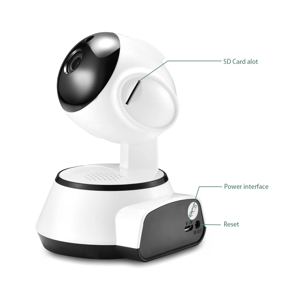 Q6S Smart 360 градусов панорамная камера безопасности 720P Wifi IP камера H.264 ночного видения обнаружения движения монитор Поддержка ONVIF