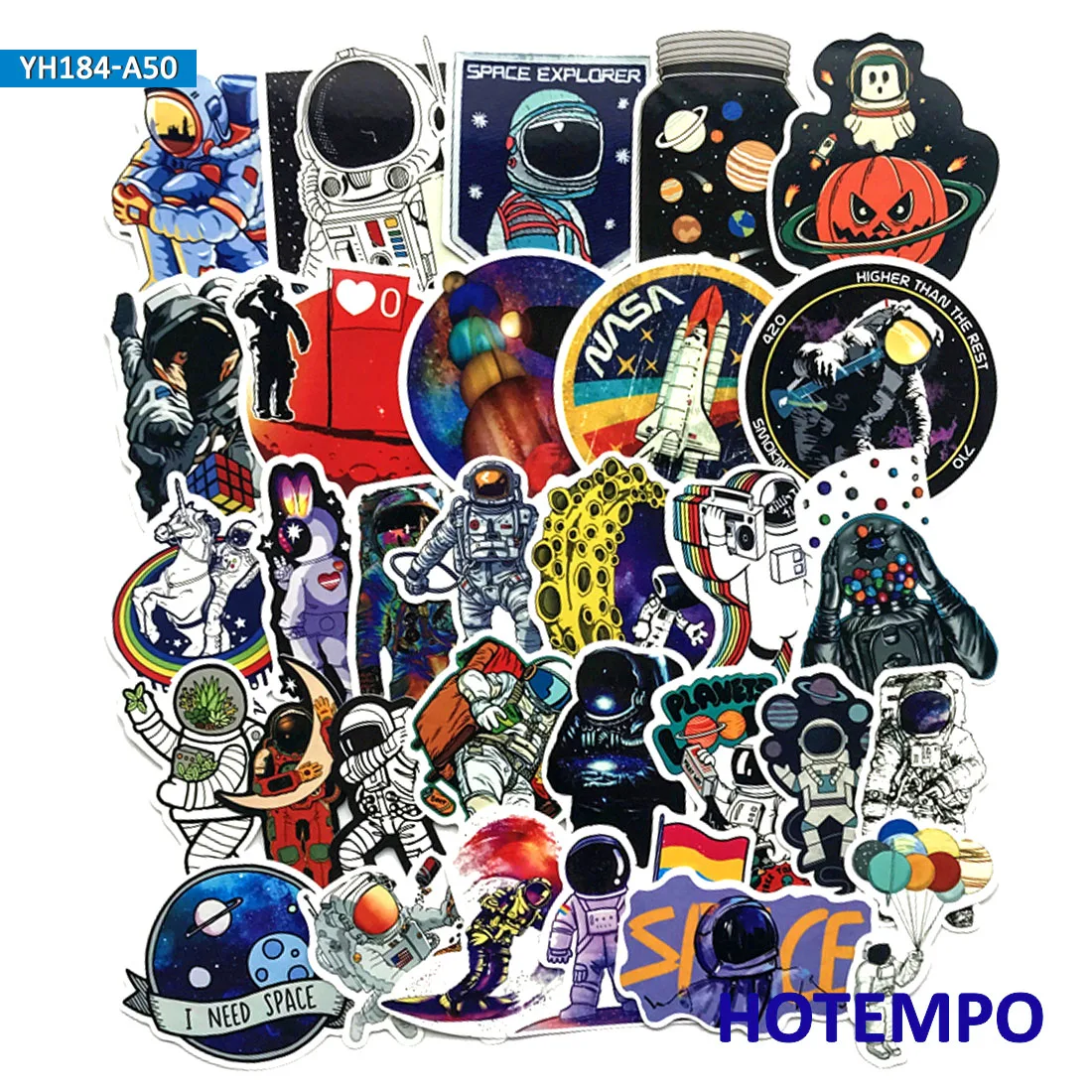 50pcs Outer Space Stickers Alien UFO Astronaut Rocket Ship Planet for Mobile Phone Laptop Luggage Skateboard Bike Car Stickers 50pcs Outer Space Stickers Alien UFO Astronaut Rocket Ship Planet for Mobile Phone Laptop Luggage Skateboard Bike Car Stickers