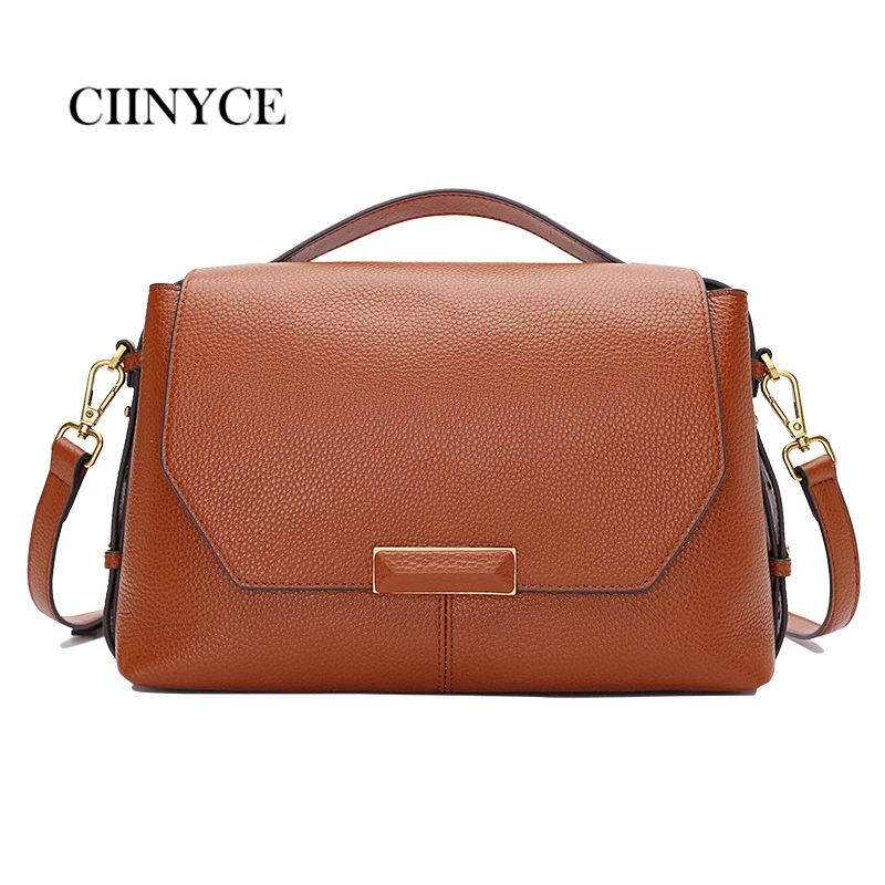 

2019 Spring Fashion Women Bag Leather Handbags Cow Leather Shoulder Bag Small Flap Crossbody Bags for Women Messenger Bags