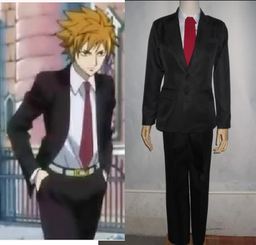 

Fairy Tail Leo Cosplay Costume Custom Made Coat+shirt+pants+necktie 11
