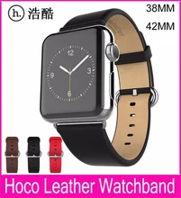 2015 Nouveau HOCO Véritable En Cuir Bande Pour Apple Watch 42 MM 38 MM Fait Par Première Couche Bovins En Cuir Avec D’origine Classique boucle